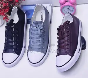 Unisex Classic All Star Leather Canvas Sneakers – Lace-Up Casual Shoes
