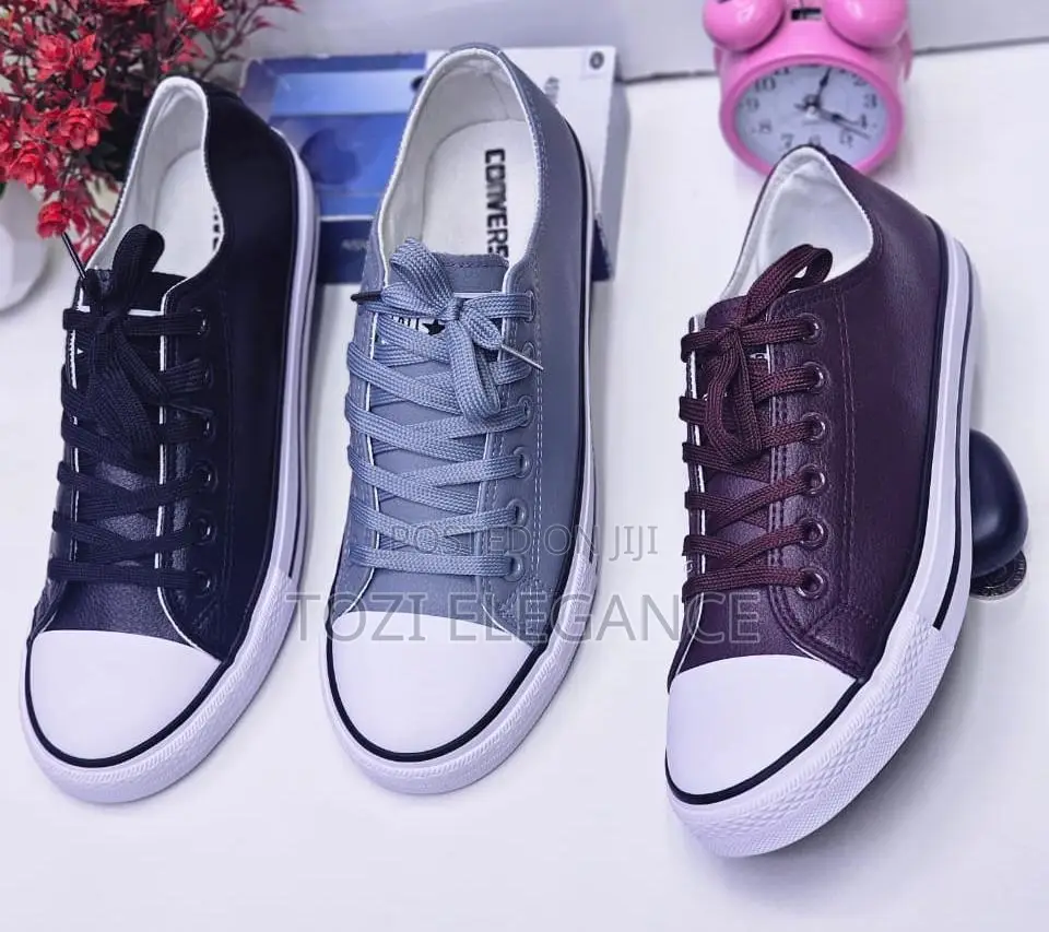 Unisex Classic All Star Leather Canvas Sneakers – Lace-Up Casual Shoes