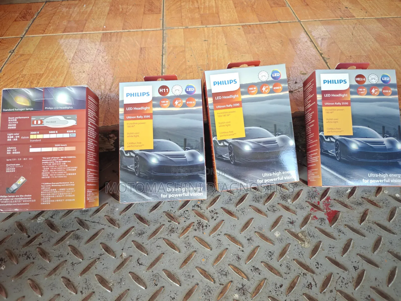 Philips High Power Ultinon Rally Led Car Headlight Bulbs H7 H4 H11