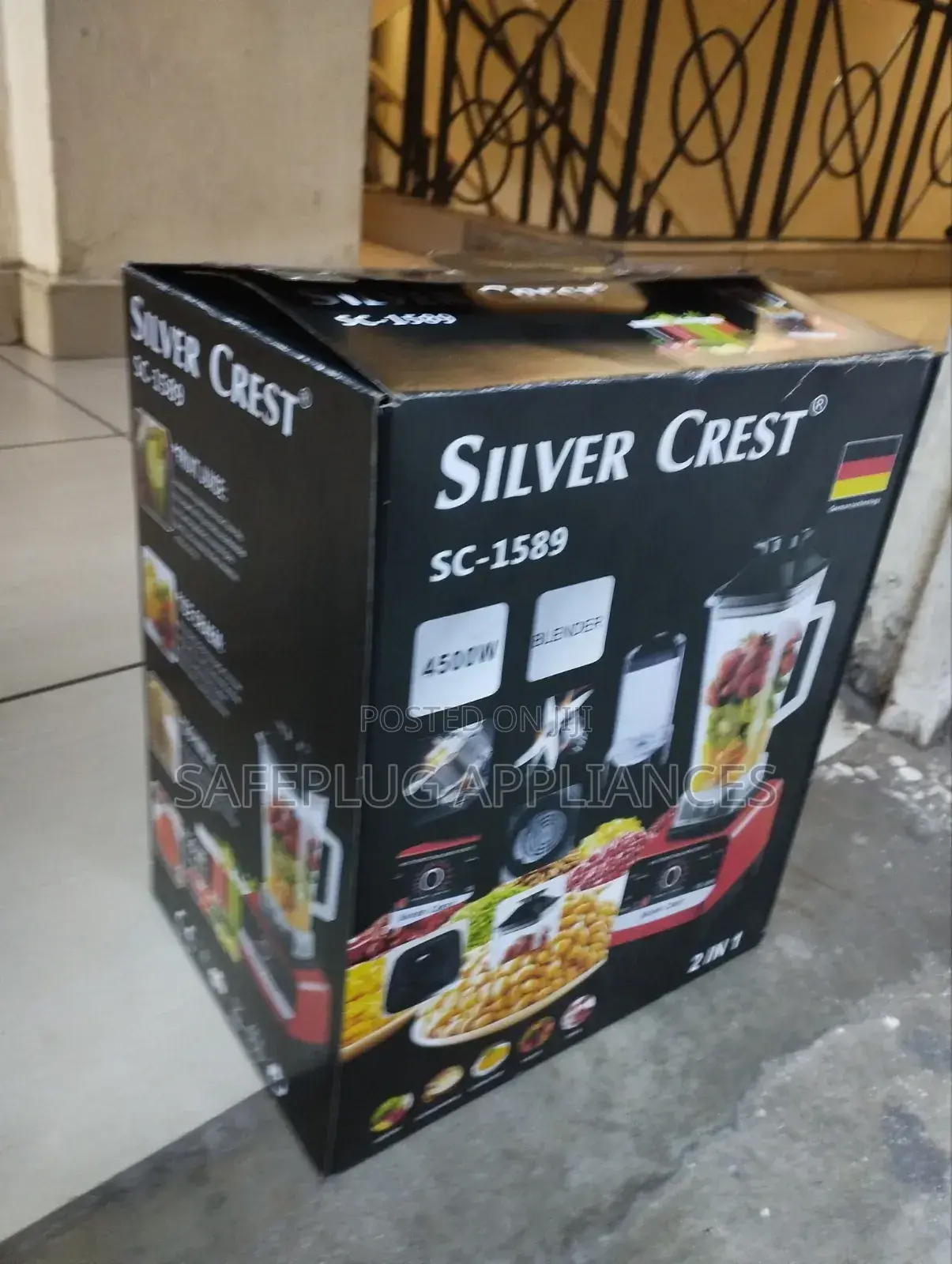 SilverCrest 4500W Heavy Duty Blender Grinder 2-in-1 2L Jug
