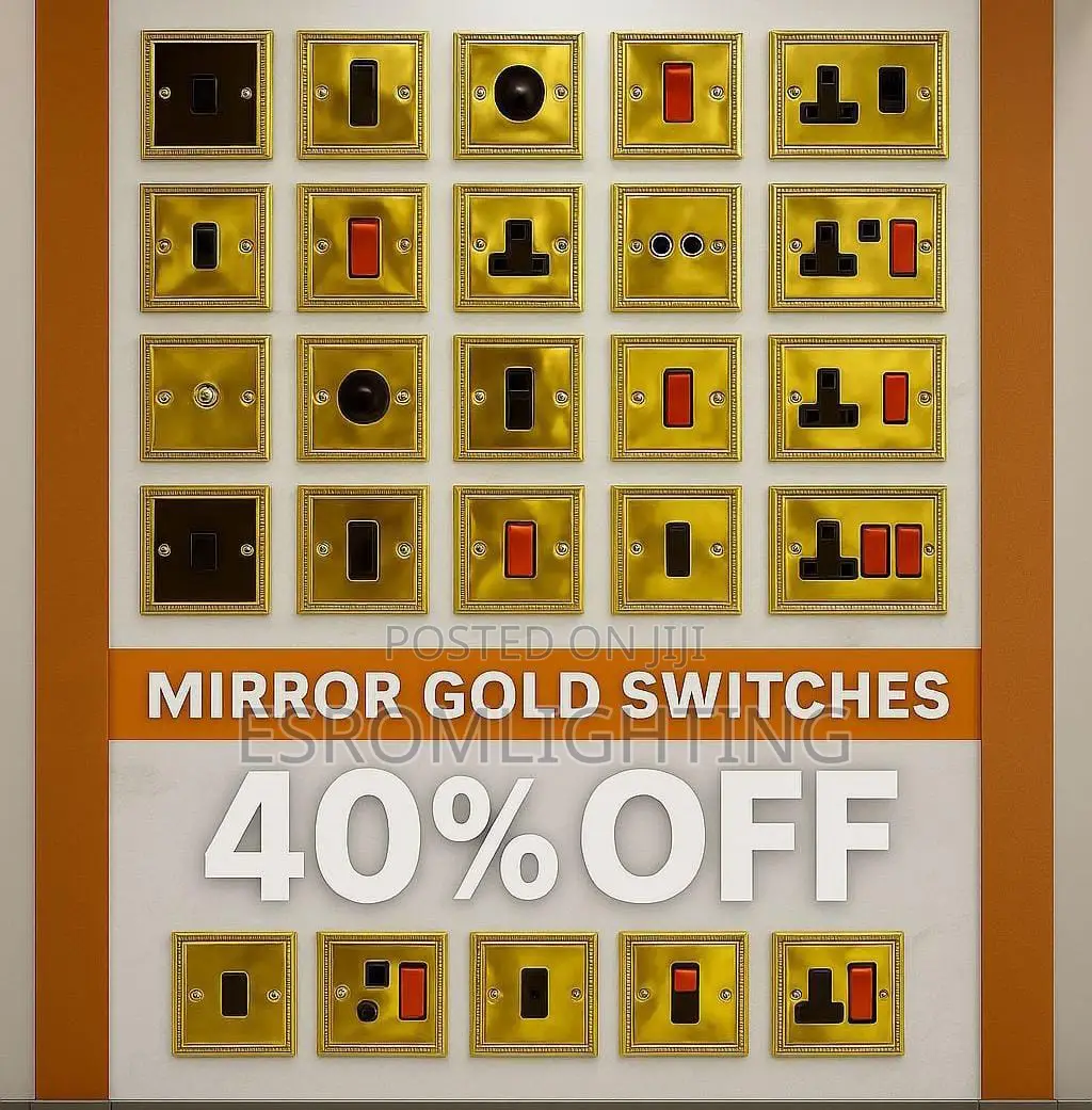 Mirror Gold Silver Switches Sockets – 40% Off!