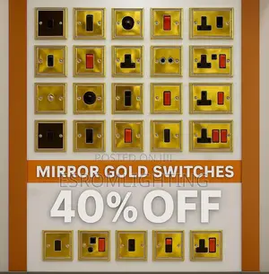 Mirror Gold Silver Switches Sockets – 40% Off!