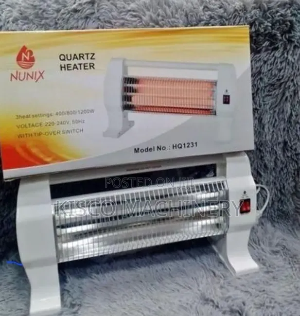 Nunix 1200W Portable Room Heater With Safety Tip-Over Switch