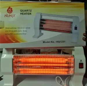 Nunix 1200W Portable Room Heater With Safety Tip-Over Switch