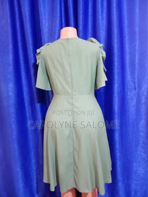 XL Women's Green Ruffle Sleeve Dress Size ( 16–18)