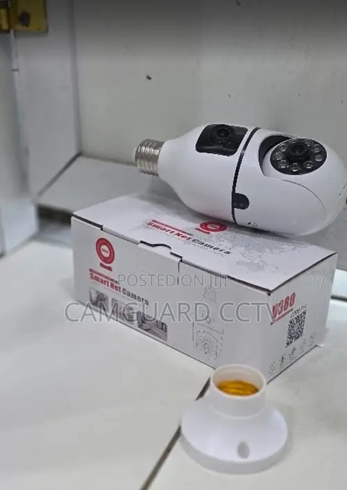 V380 Pro WiFi Bulb Camera Dual Lens Motion Tracking CCTV 2 Way Talk