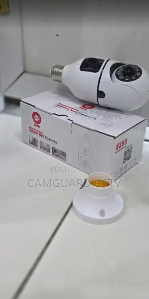 Dual Lens Smart Bulb Camera PTZ WiFi With Two-Way Audio