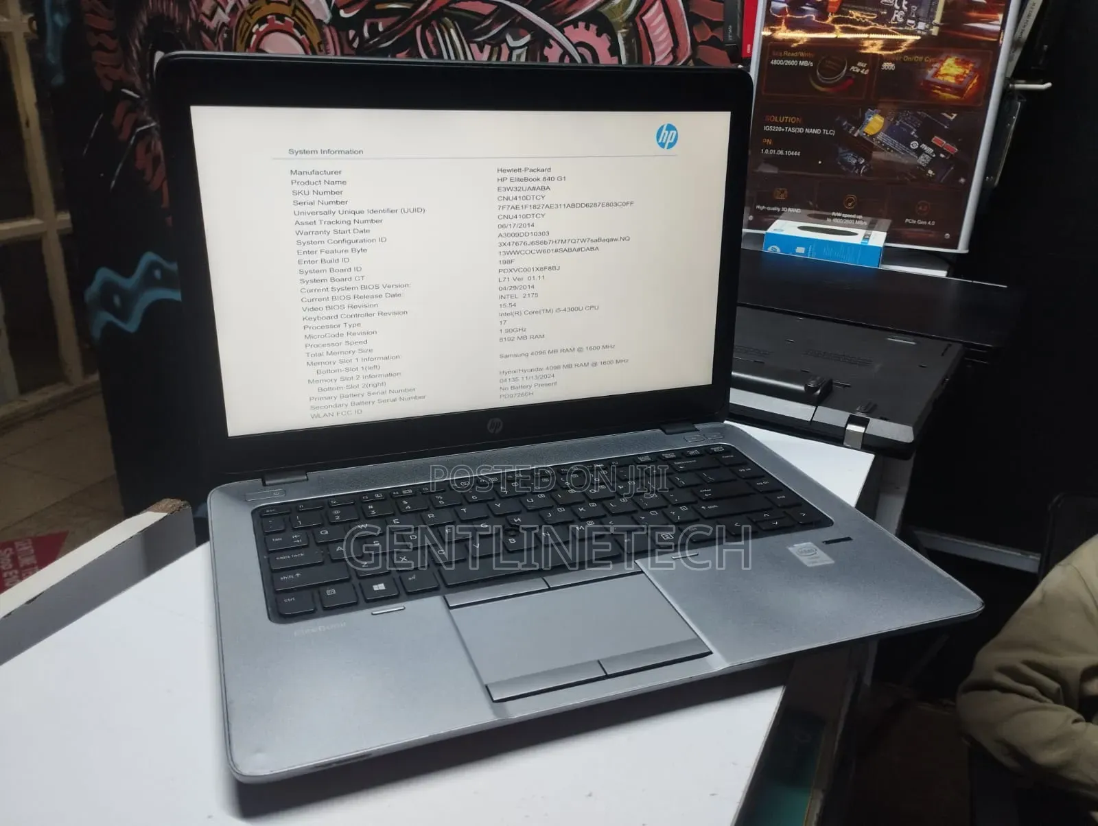 Laptop HP EliteBook 840 G1 8GB Intel Core i5 HDD 500GB