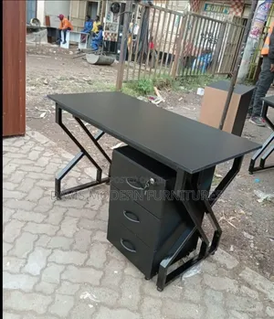 Office Desk With Attached Pedestal Storage