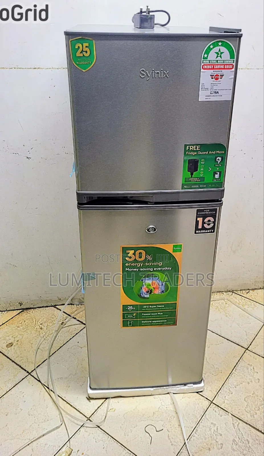 Syinix 137litres Double Door Refrigerator