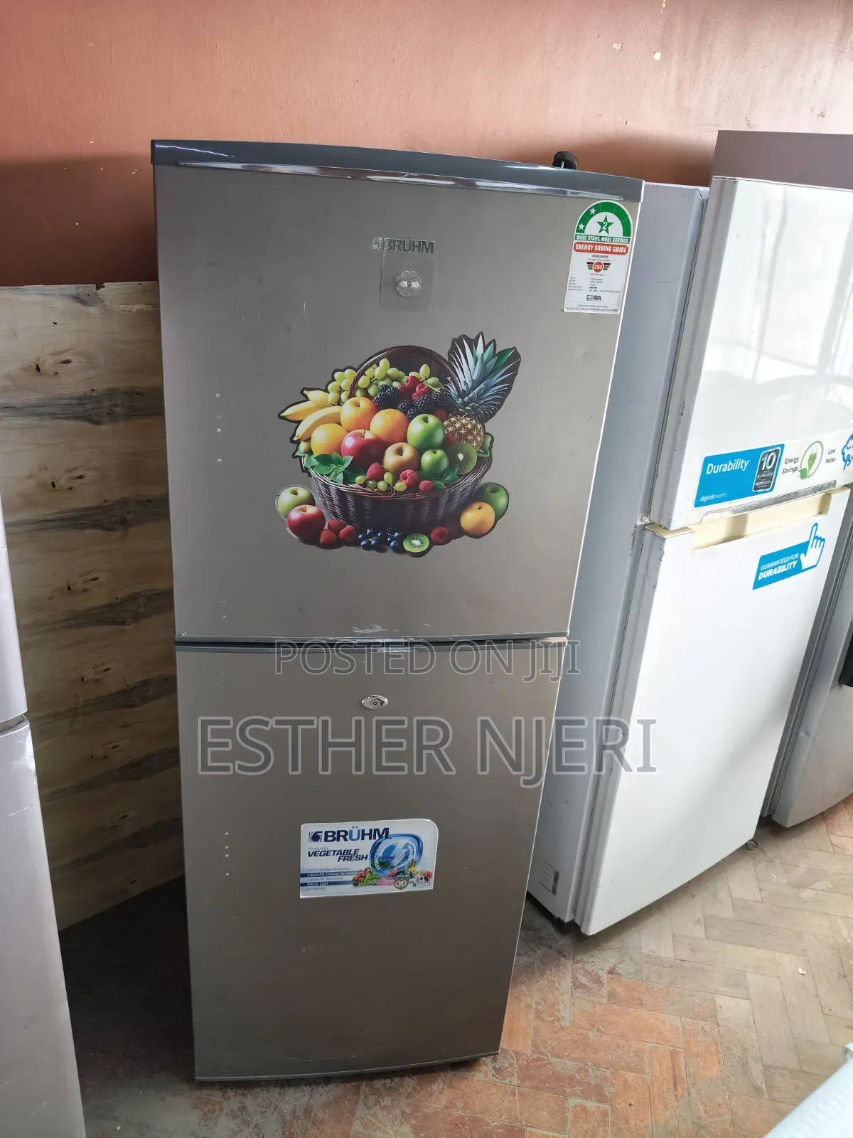 Bruhm Button Freezer Double Doors Fridge