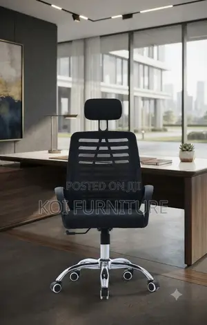 Office Chairs; High Back Headrest Office Adjustabe Fabric Chairs