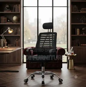 Office Chairs; High Back Headrest Office Adjustabe Fabric Chairs