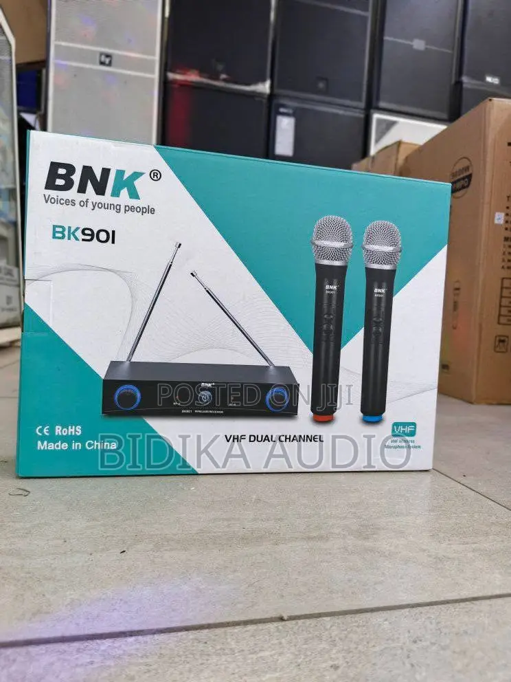 BNK BK-901 Professional VHF Dual Frequency Wireless Mic Set