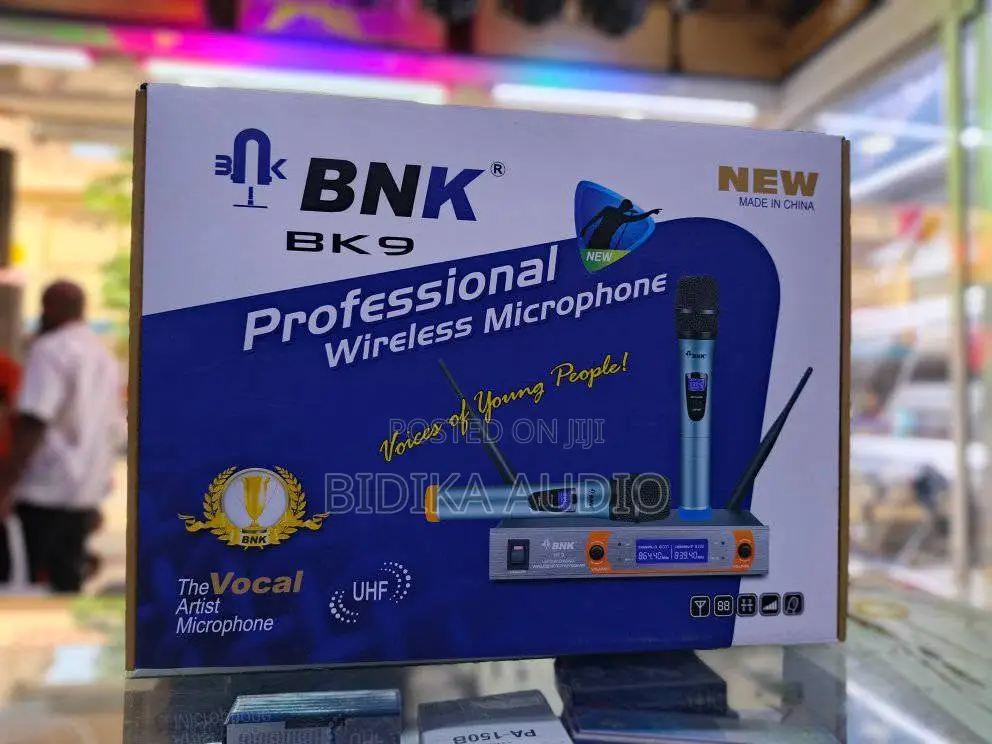 BNK BK9 Professional UHF Dual Channel Wireless Microphone System