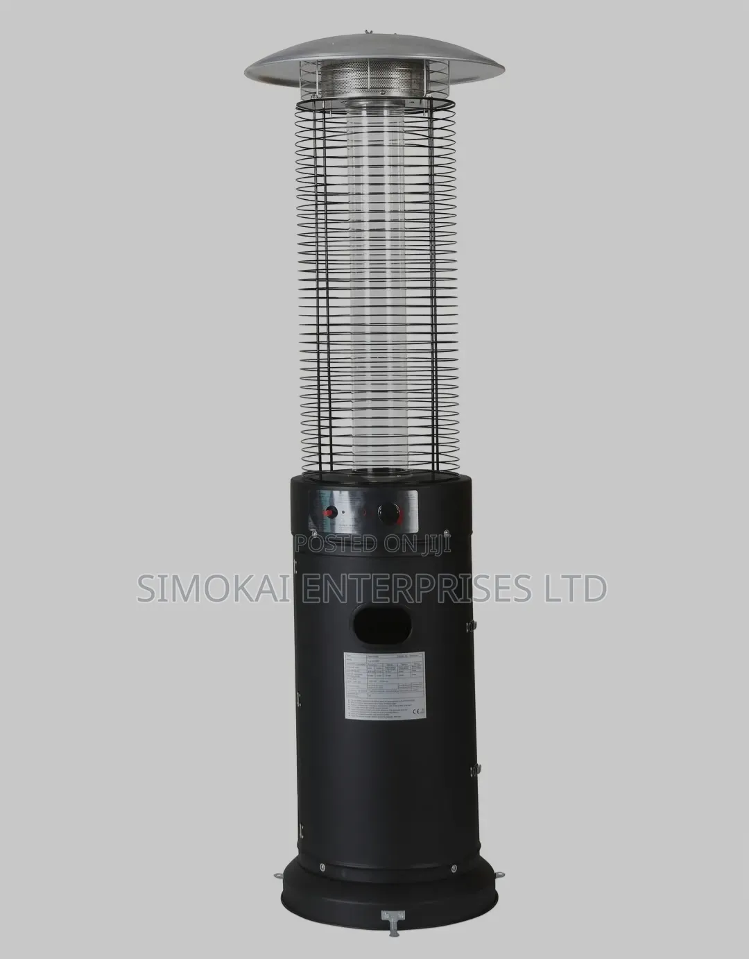 Standing Gas Patio Heater Iron Black Nw 18kG