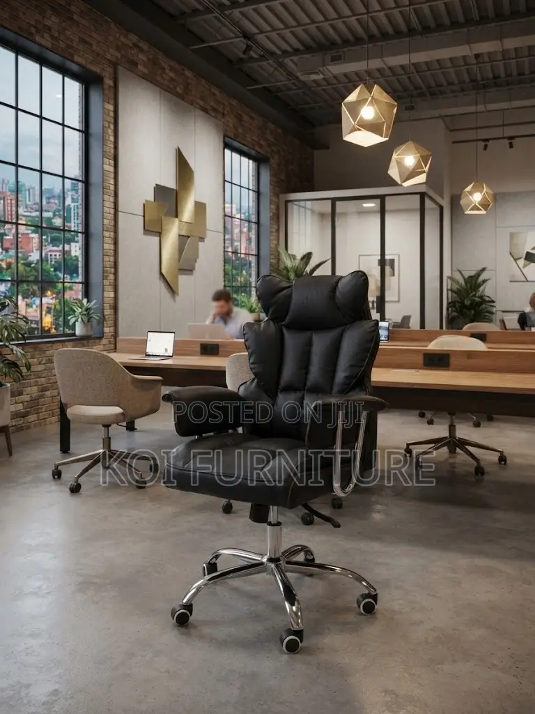 Office Chairs; Executive High Back Leather Seat With Butterly Backrest