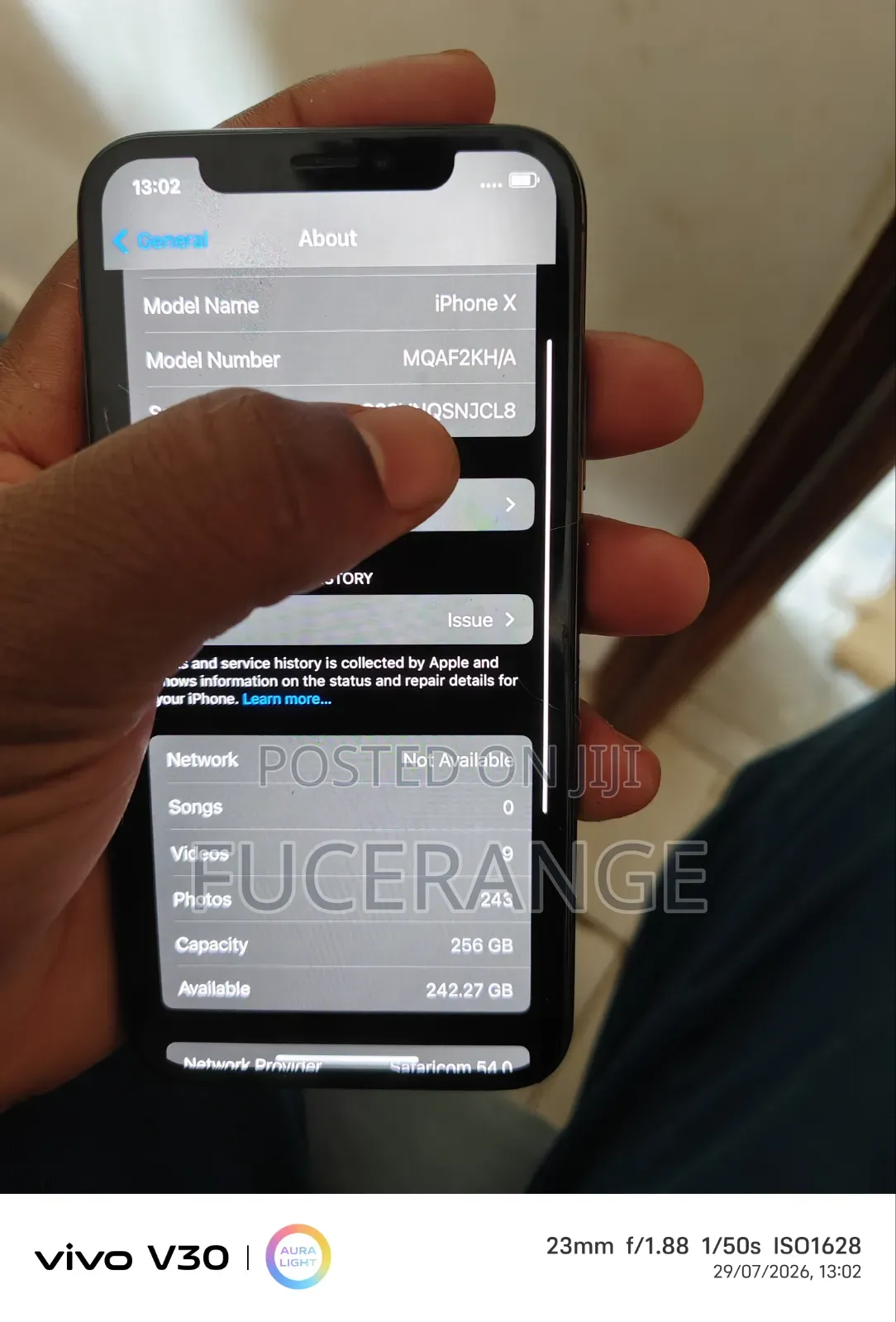 New Apple iPhone X 256 GB Black