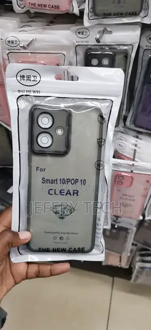 Infinix Smart 10 or Pop 10 Clear Silicone Bumper Phone Case