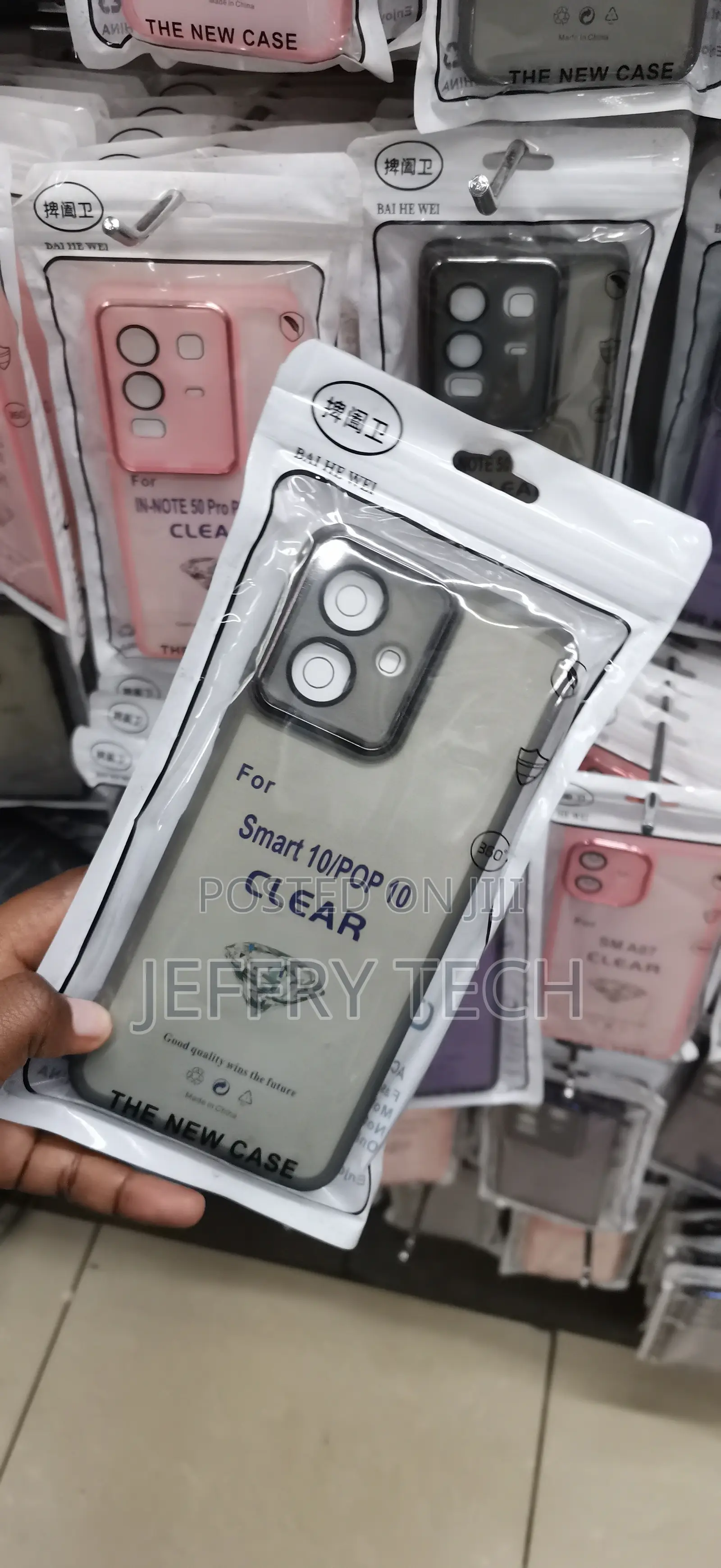 Infinix Smart 10 or Pop 10 Clear Silicone Bumper Phone Case