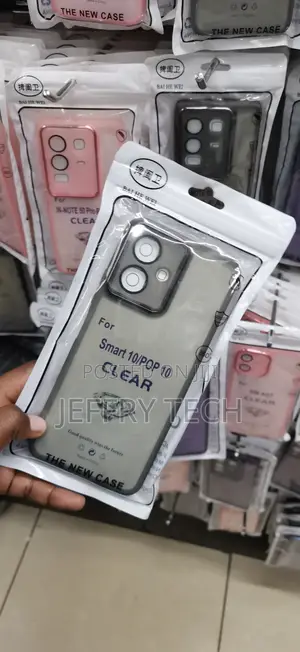 Infinix Smart 10 or Pop 10 Clear Silicone Bumper Phone Case