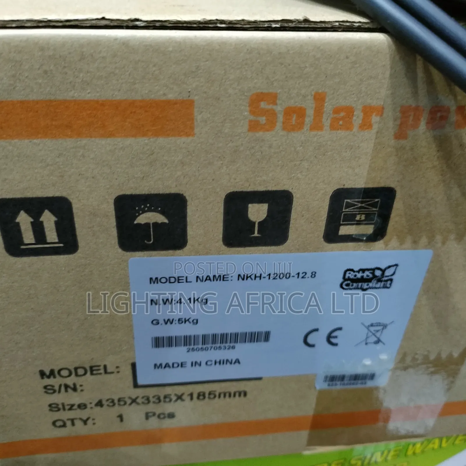1.2kva - 12v Hybrid Snadi Inverter 30 - 125 VDC 60A MPPT Controller