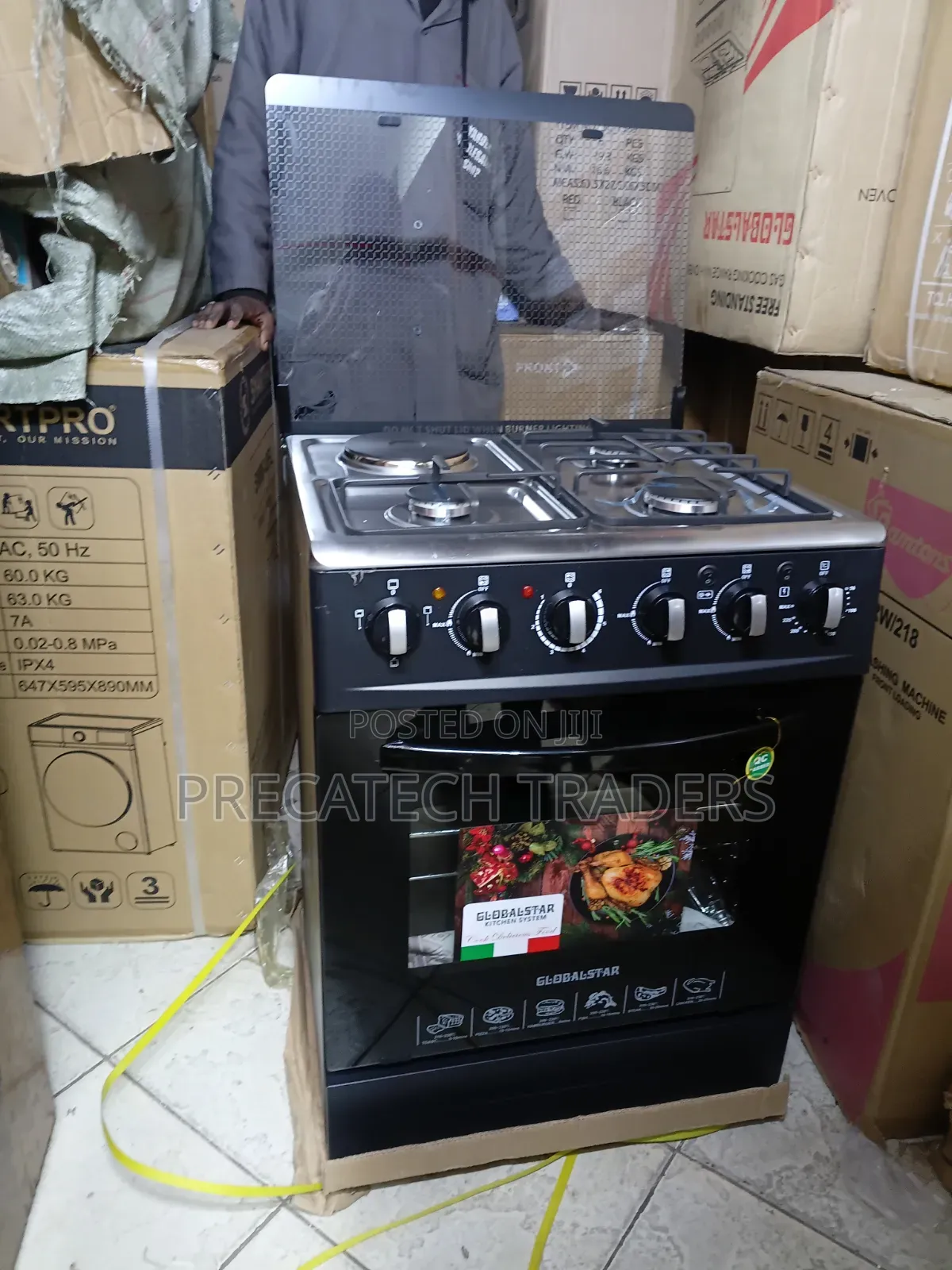 Global Star 60x60 Standing Cooker With Electric Oven 3+1