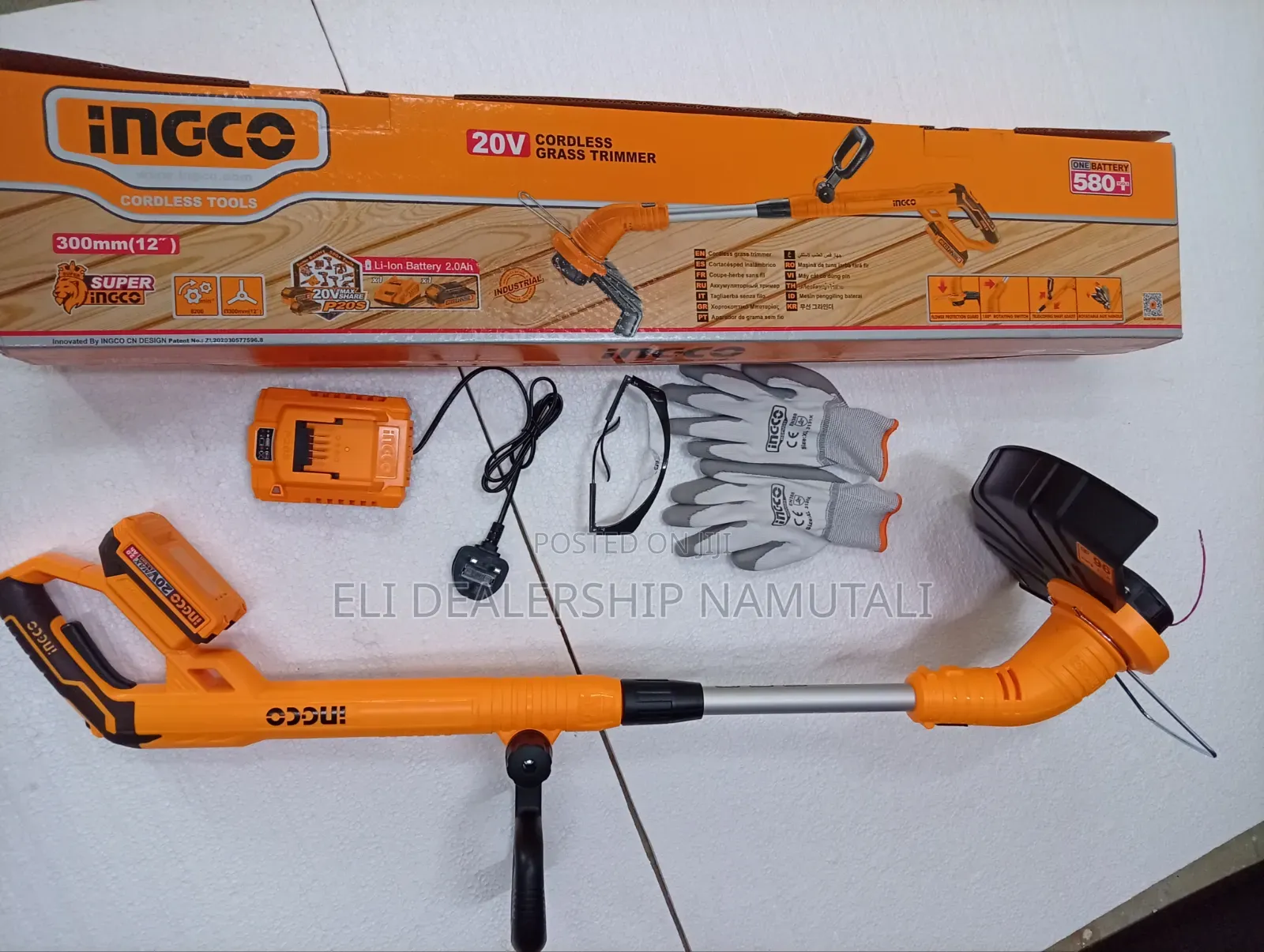 Professional INGCO Cordless Grass Trimmer for Lawn Garden Maintenance