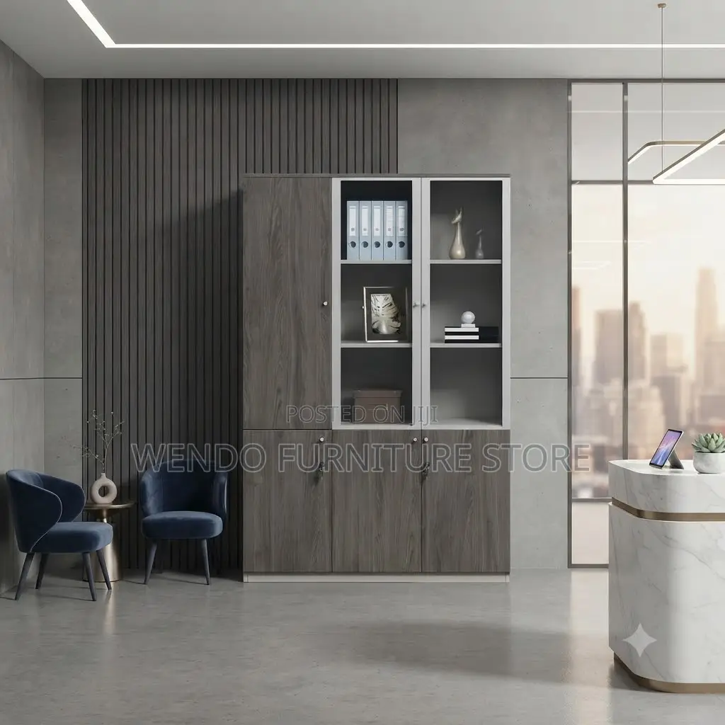 Office Cabinet; Three Doors Wooden Executive Document Storage Cabinet