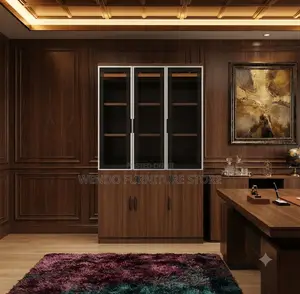 Office Cabinet; Three Doors Wooden Executive Document Storage Cabinet