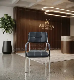 Office Chairs; Black Leather Visitors Receptionist Front Office Chairs