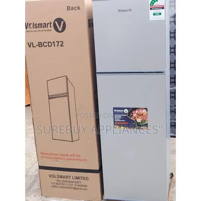 Volsmart 172L Double Door Fridge With 3.5-Star Efficiency