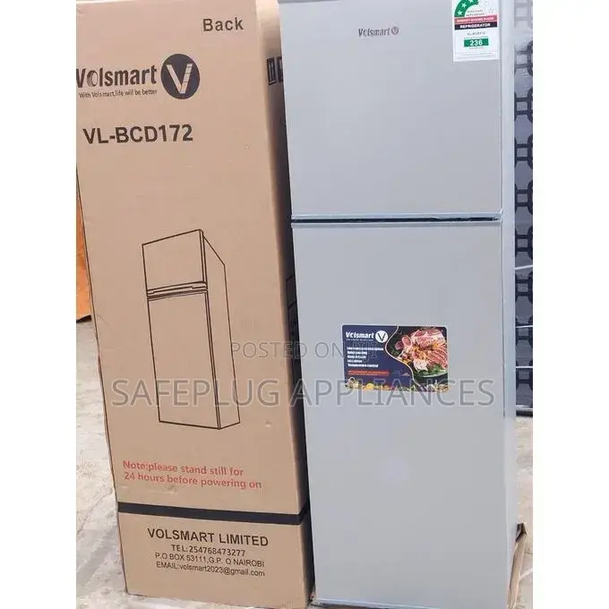Volsmart 172L Double Door Fridge With 3.5-Star Efficiency
