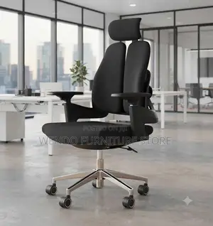 Office Chairs; Dual Backrest Orthopedic Office Fabricated Chairs