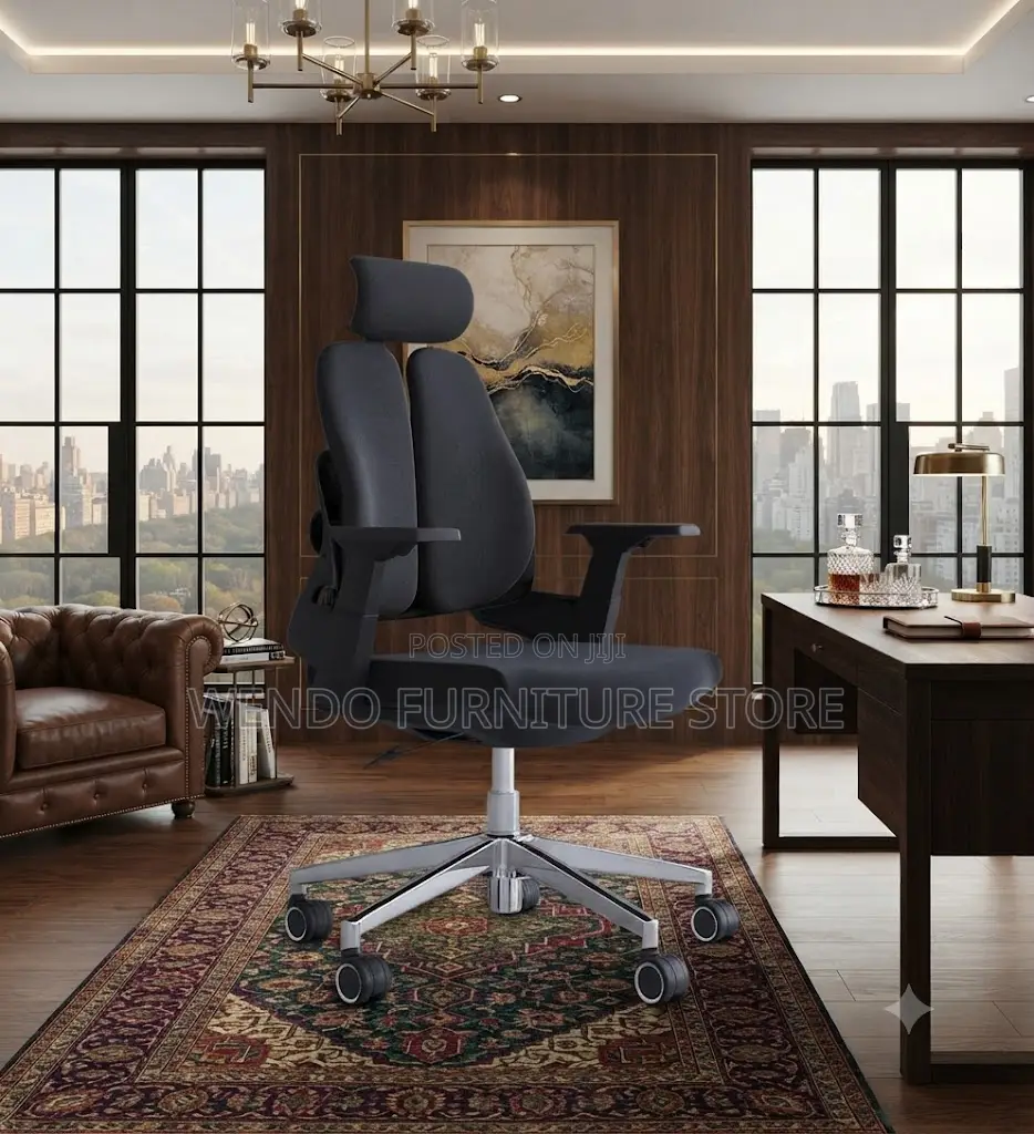 Office Chairs; Dual Backrest Orthopedic Office Fabricated Chairs