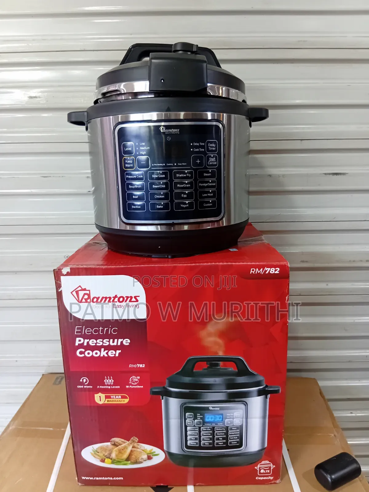 Electric Pressure Cooker 8 Litres RM/782