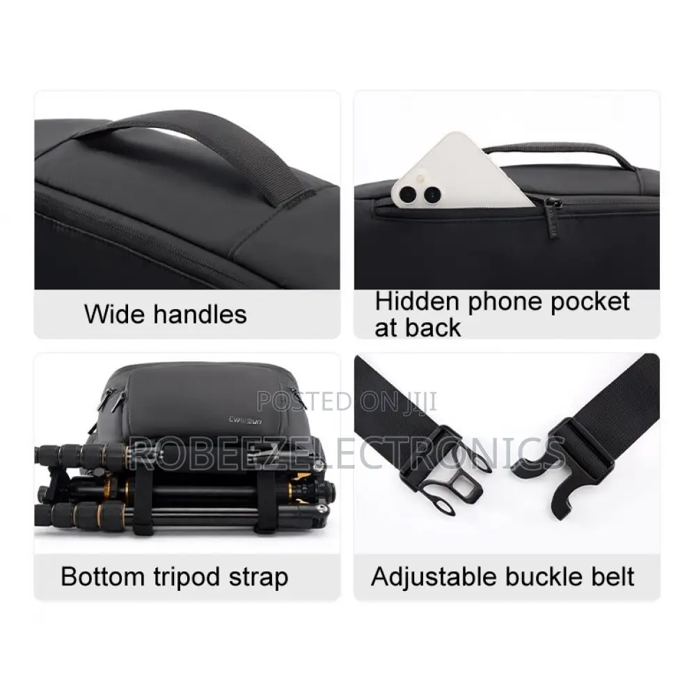 Cwatcun D105 Waist/Shoulder Camera Bag (Large, Waterproof)