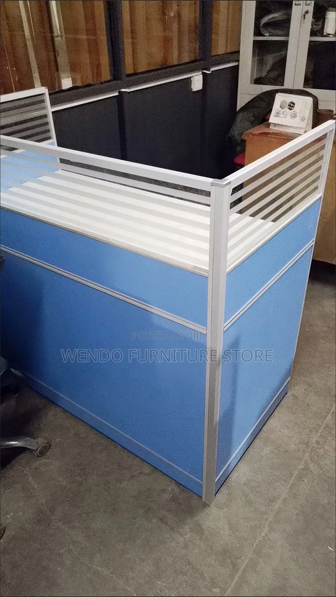 Office Workstation; Two Users Brown Office Schools Workstation