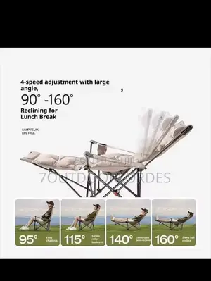 Luxury 4–position Padded Camping Chair With Footrest