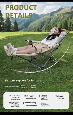 Luxury 4–position Padded Camping Chair With Footrest