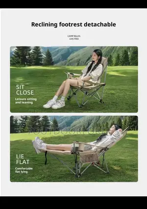 Luxury 4–position Padded Camping Chair With Footrest