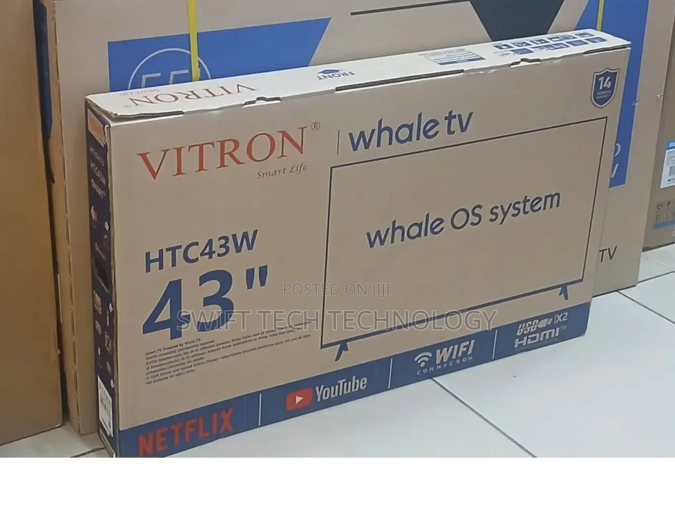 Vitron 43 Inches HTC43W Smart Whale OS SYSTEM FHD Frameless TV