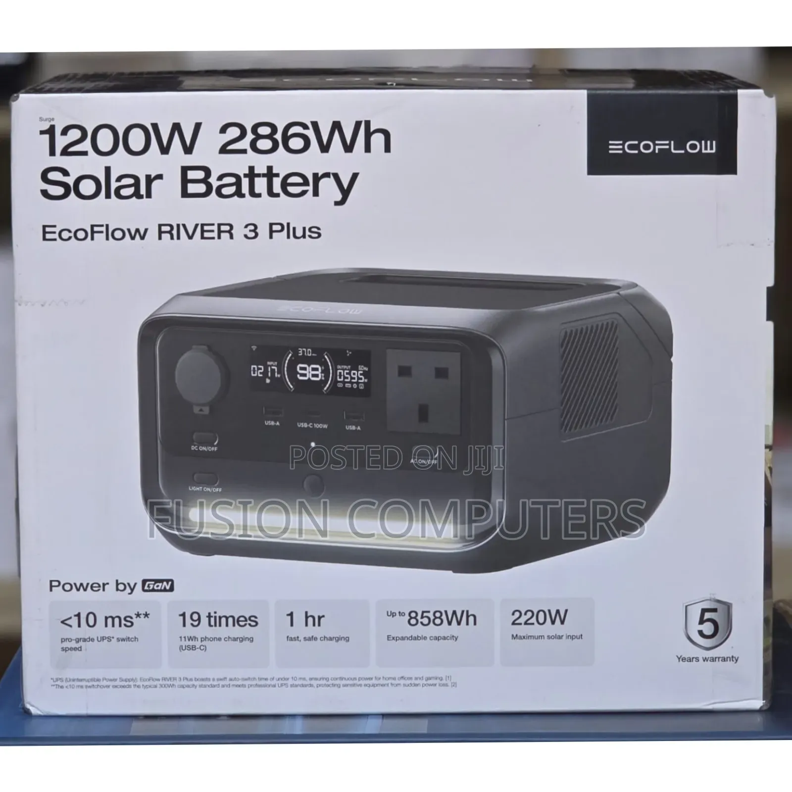 New Ecoflow Delta 3 Plus Portable Power Station 1024wh 1800w AC Output