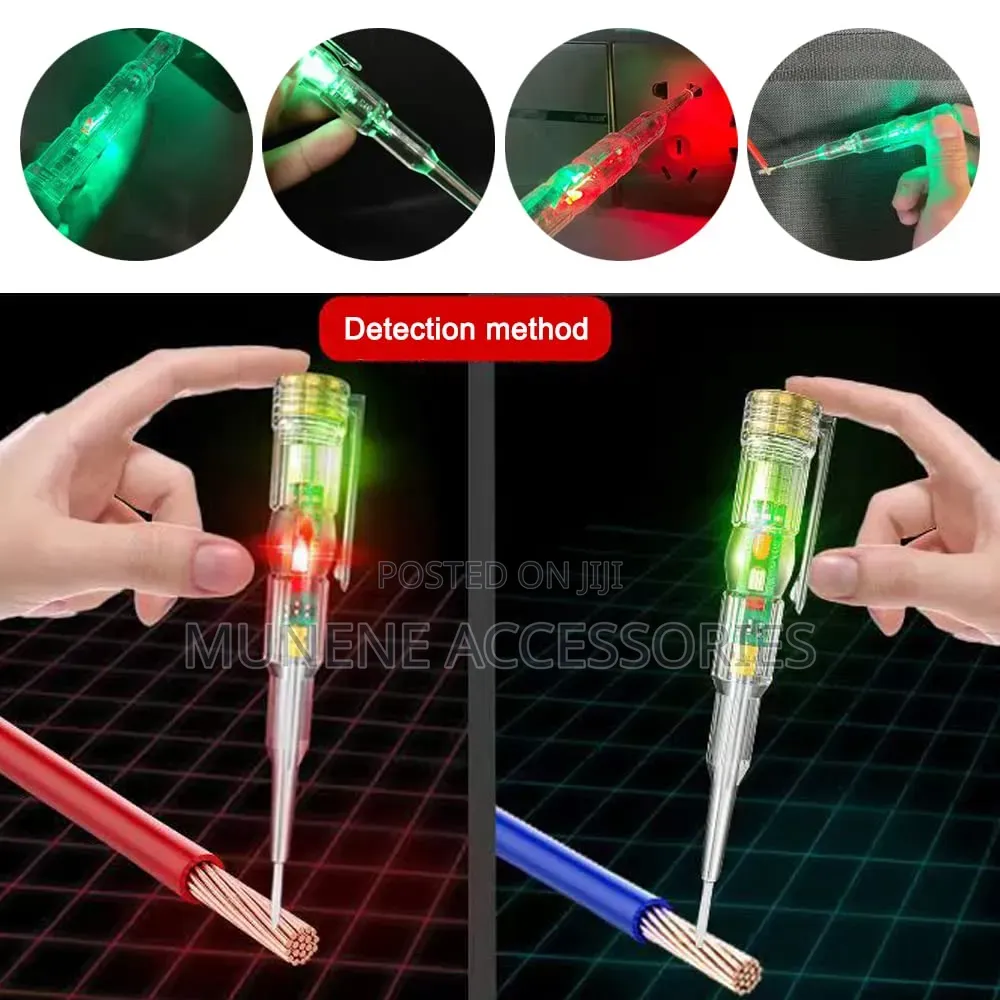 Voltage Tester Pen Power Brightness LED Light Electrical Screwdriver