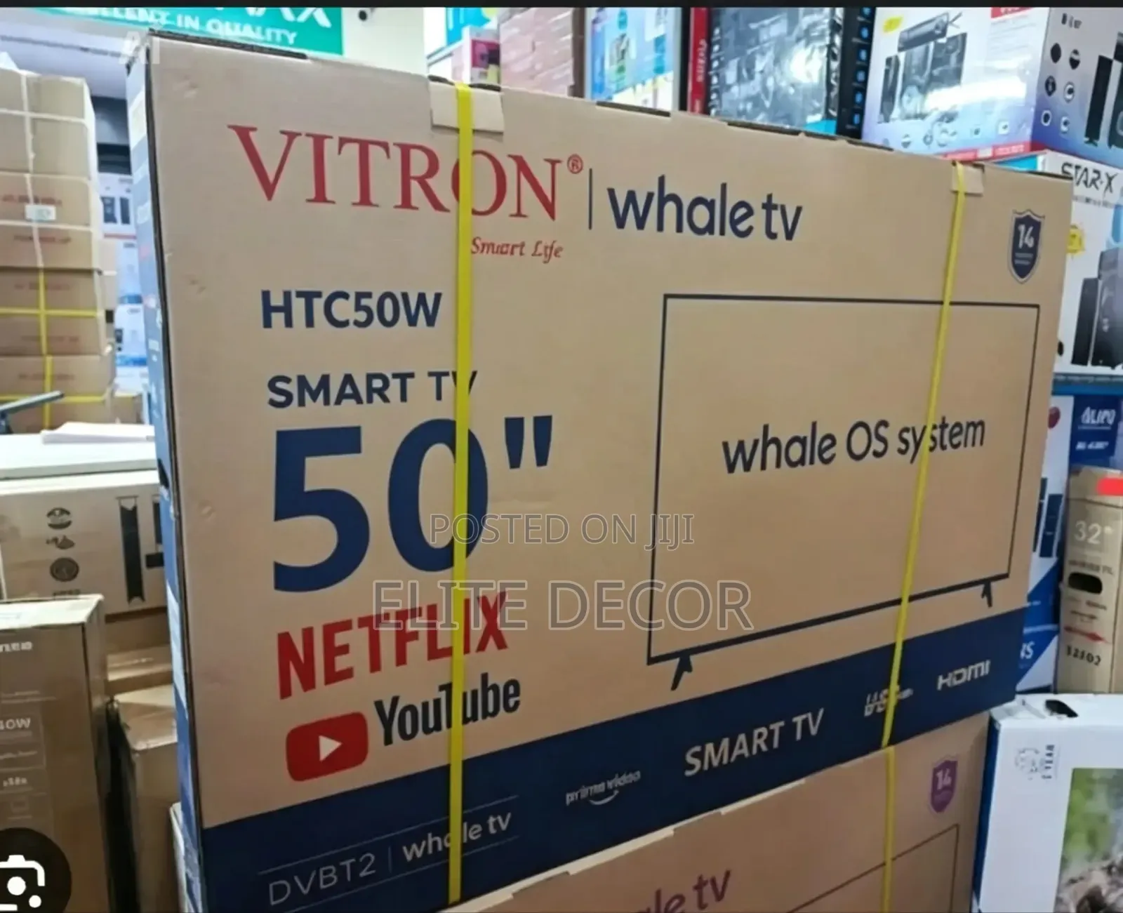 Vitron 50 Inch Smart TV HTC50W – Whale OS, Netflix YouTube, Full HD