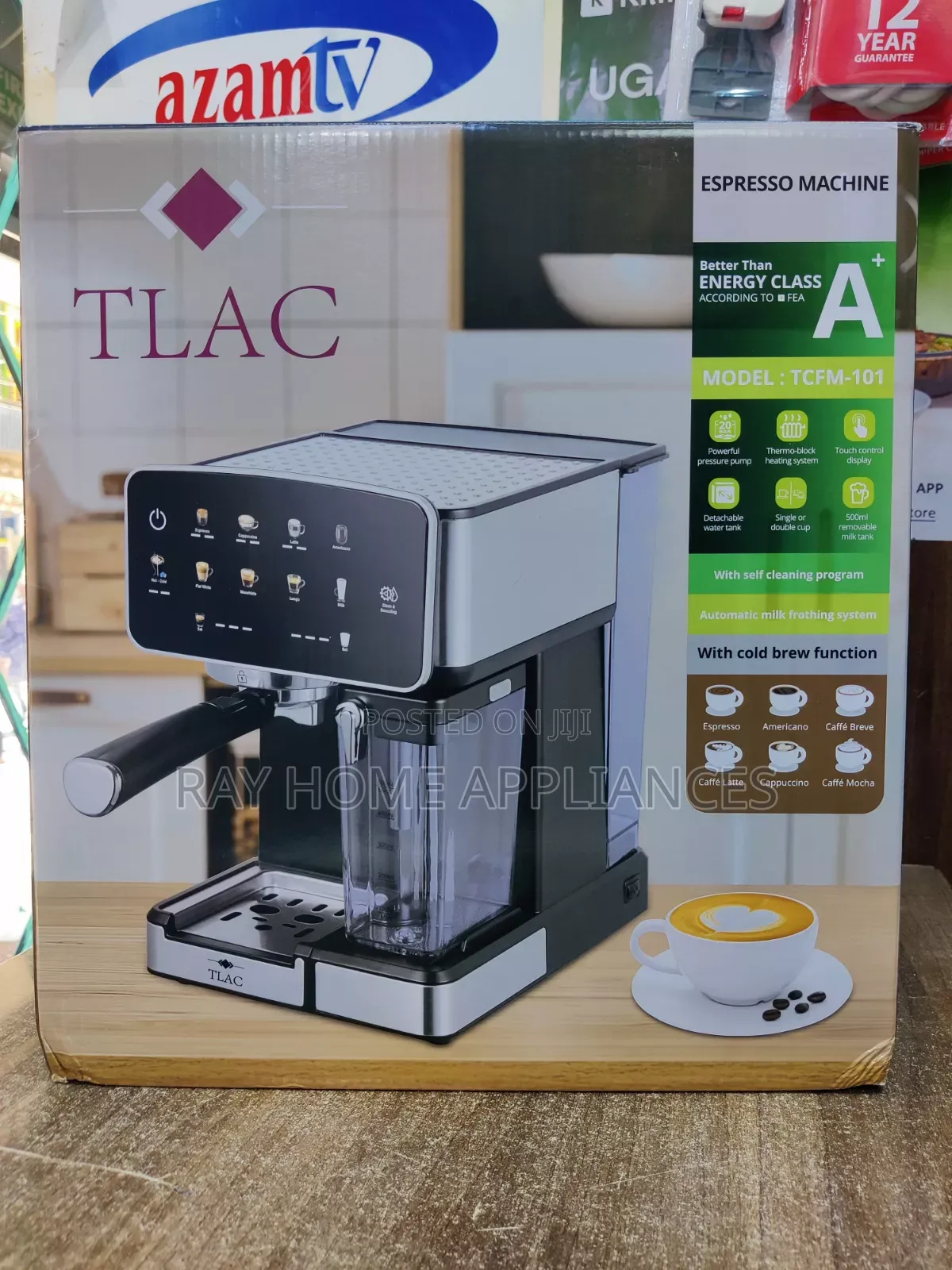 Tlac Espresso Machine
Touch Sensing For
Capuccino
Cold Brew Function