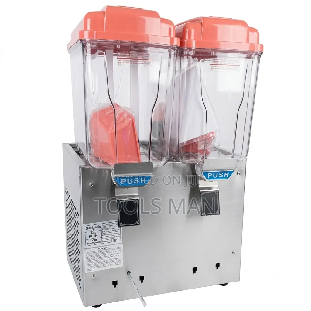 Commercial 2x16L Juice Dispenser Dual Column Tank Cold Drink Machine
