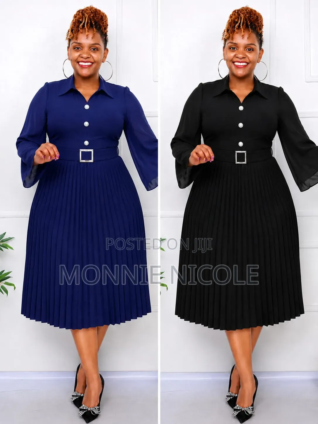 Fashion Yumi Pleated Dress. Elegant Funeral Dress