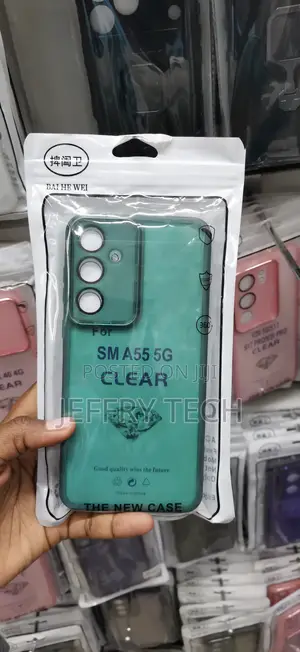 Green Transparent Silicone Case Designed for the Samsung Galaxy A55 5G