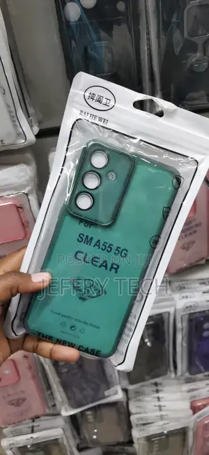 Green Transparent Silicone Case Designed for the Samsung Galaxy A55 5G